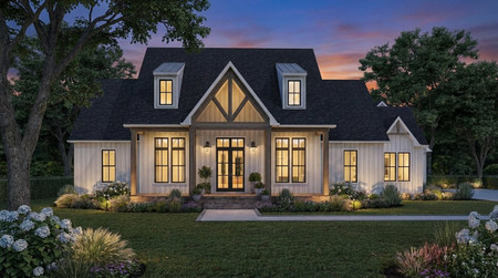 Farmhouse House Plan - 63077 - Front Exterior
