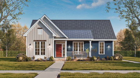 Bungalow House Plan - Blues 75601 - Front Exterior