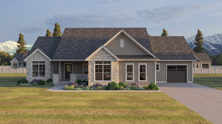 Ranch House Plan - Nordstrom 44754 - Front Exterior