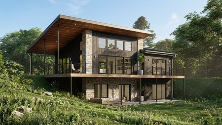 Contemporary House Plan - 68402 - Rear Exterior