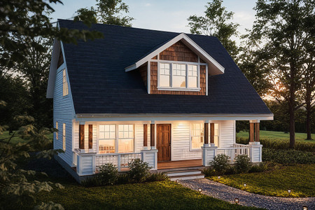 Craftsman House Plan - Dickinson 88020 - Front Exterior