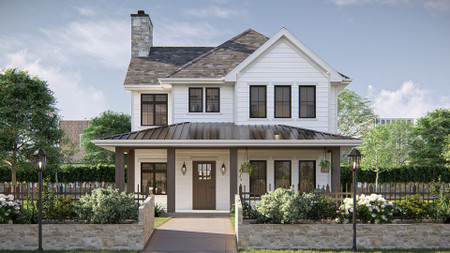 Farmhouse House Plan - Riverstone 92460 - Front Exterior