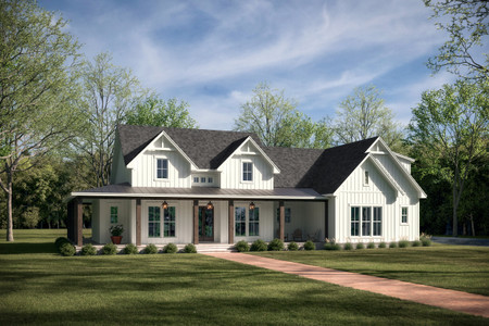 Farmhouse House Plan - Sandy Springs 52526 - 