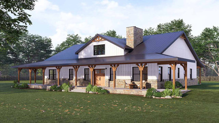 Farmhouse House Plan - Maple 1 81586 - Front Exterior