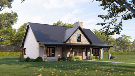 Country House Plan - Cottonwood 1 89782 - Front Exterior