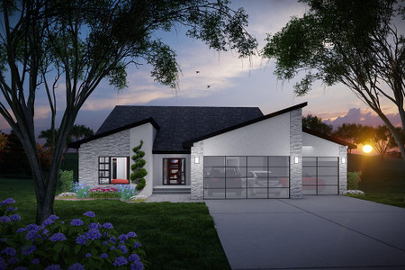 Contemporary House Plan - 61348 - Front Exterior