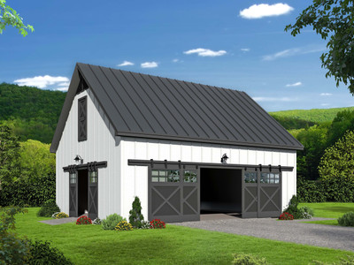 Country House Plan - Highland Barn 50791 - Front Exterior