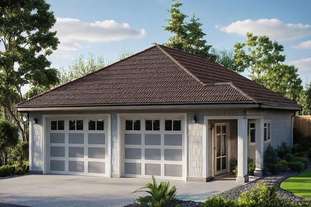 Craftsman House Plan - Garage 48531 - Front Exterior