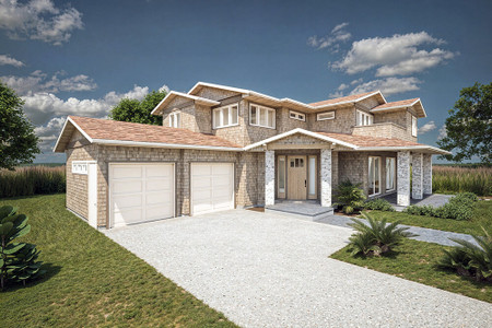 Contemporary House Plan - Nelson 19460 - Front Exterior