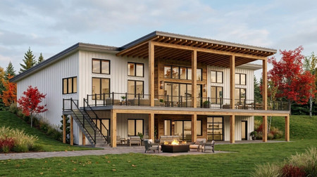 Contemporary House Plan - 38990 - Rear Exterior