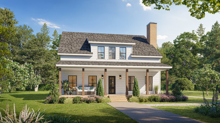 Farmhouse House Plan - Laura 3 63914 - Front Exterior