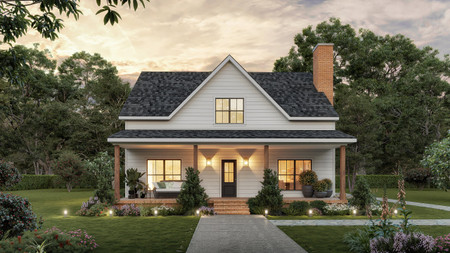 Farmhouse House Plan - Laura 4 66721 - Front Exterior