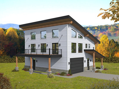 Contemporary House Plan - Eagle River 2.25 90248 - Front Exterior