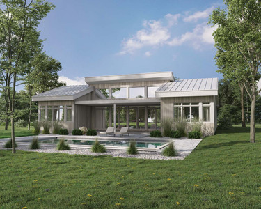 Contemporary House Plan - 46275 - Rear Exterior