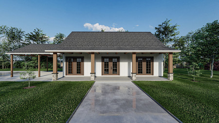 Country House Plan - Couple's Cabin 82024 - Right Exterior
