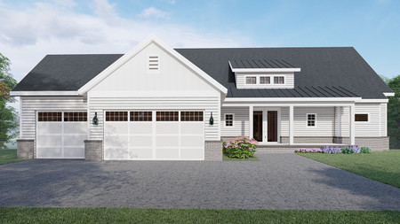 Ranch House Plan - Magnolia 58428 - Front Exterior
