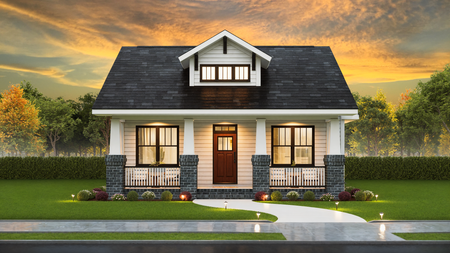Craftsman House Plan - Morley 3  75016 - Front Exterior