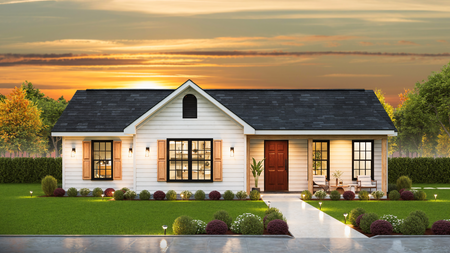 Ranch House Plan - Eastside 2 66245 - Front Exterior