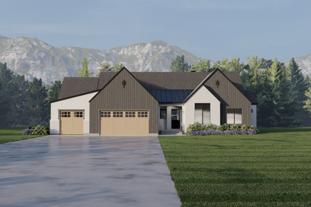 Farmhouse House Plan - Dover 93675 - Front Exterior