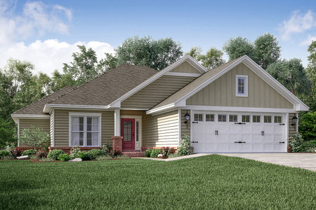 Ranch House Plan - Oaks IV 71828 - Front Exterior