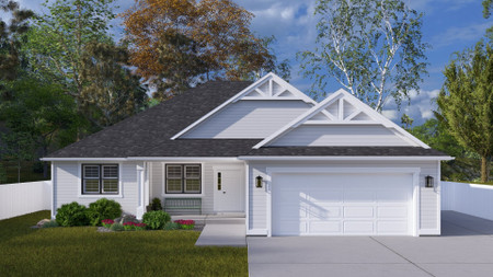 Ranch House Plan - Audrey 60994 - Front Exterior