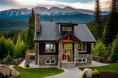 Mountain Rustic House Plan - Brookhaven 43757 - Front Exterior