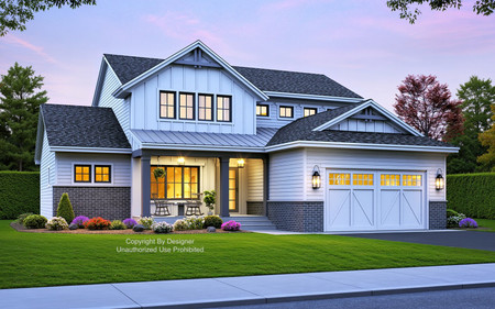 Farmhouse House Plan - Concord 11698 - Front Exterior