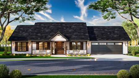 Ranch House Plan - Craig 2 64705 - Front Exterior