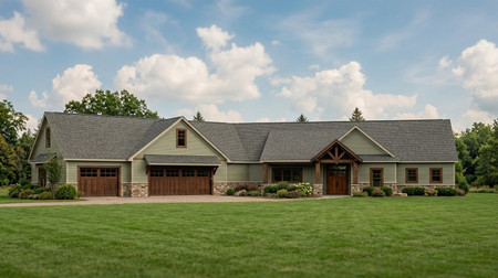 Ranch House Plan - 59323 - Front Exterior
