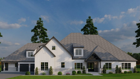 Farmhouse House Plan - Gablewood 33552 - Front Exterior