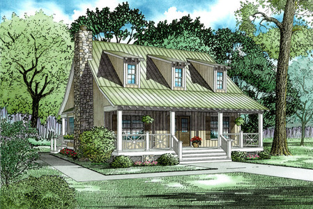 Mountain Rustic House Plan - Creek Side 28721 - Front Exterior