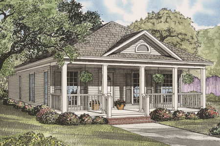 Southern House Plan - Urban Circle 82883 - Front Exterior