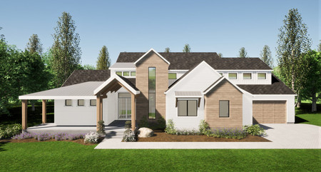 Farmhouse House Plan - The Ranch 93457 - Front Exterior