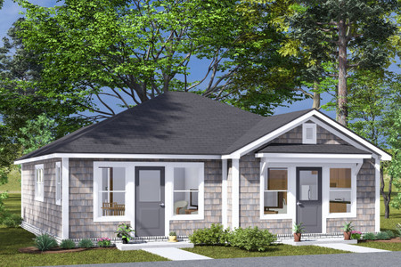 Shingle-Style House Plan - 17730 - Front Exterior
