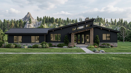 Contemporary House Plan - 84878 - Front Exterior