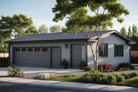 Traditional House Plan - Garage w/Office 12416 - Front Exterior