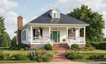 Cottage House Plan - Whistlin' Dixie 68742 - Front Exterior