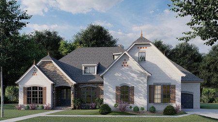 European House Plan - Brick Gables 67219 - Front Exterior