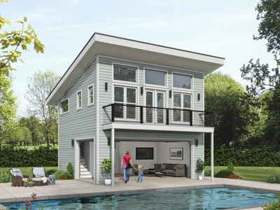 Contemporary House Plan - Point Poolhouse 51309 - 