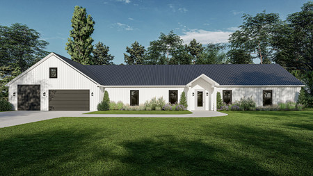 Country House Plan - Barndominium 2 84252 - Front Exterior