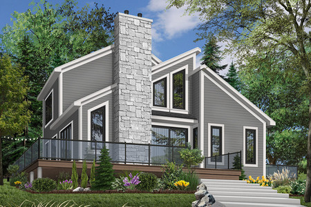 Contemporary House Plan - The Whitespire 35453 - Front Exterior