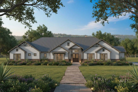 Farmhouse House Plan - Abilene 57187 - Front Exterior