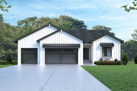 Ranch House Plan - 45529 - Front Exterior