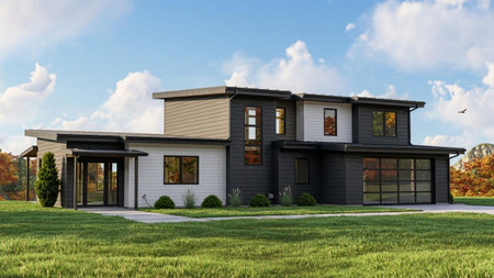 Contemporary House Plan - 68176 - Front Exterior