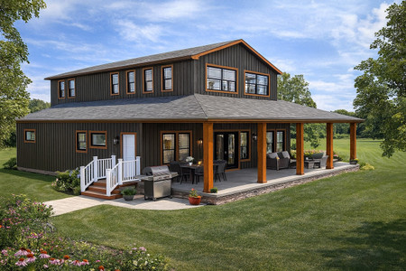 Farmhouse House Plan - Penbrook 55907 - Left Exterior