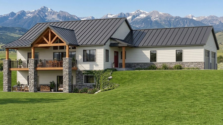 Country House Plan - 71515 - Rear Exterior