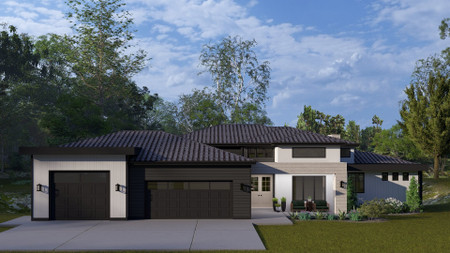 Contemporary House Plan - Quick 91873 - Front Exterior