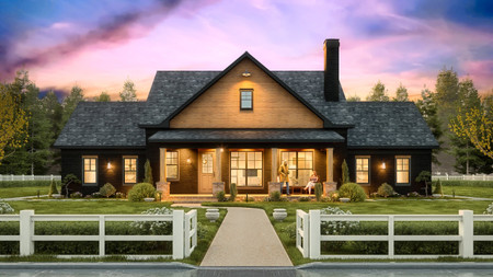 Farmhouse House Plan - Wells Manor 18580 - Front Exterior