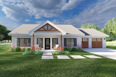 Farmhouse House Plan - 34641 - Front Exterior