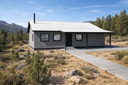 Mountain Rustic House Plan - Baum Cabin 83711 - Front Exterior